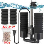220V 50Hz Aquarium Filter Electric Power Filter Biochemical Sponge Silence Submersible Bio Media Balls Fish Tank Accessories