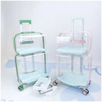 Pet Outdoor Suitcase Portable Car Mounted Double-layer Transparent Breathable Cat and Dog Tour Cat Bag
