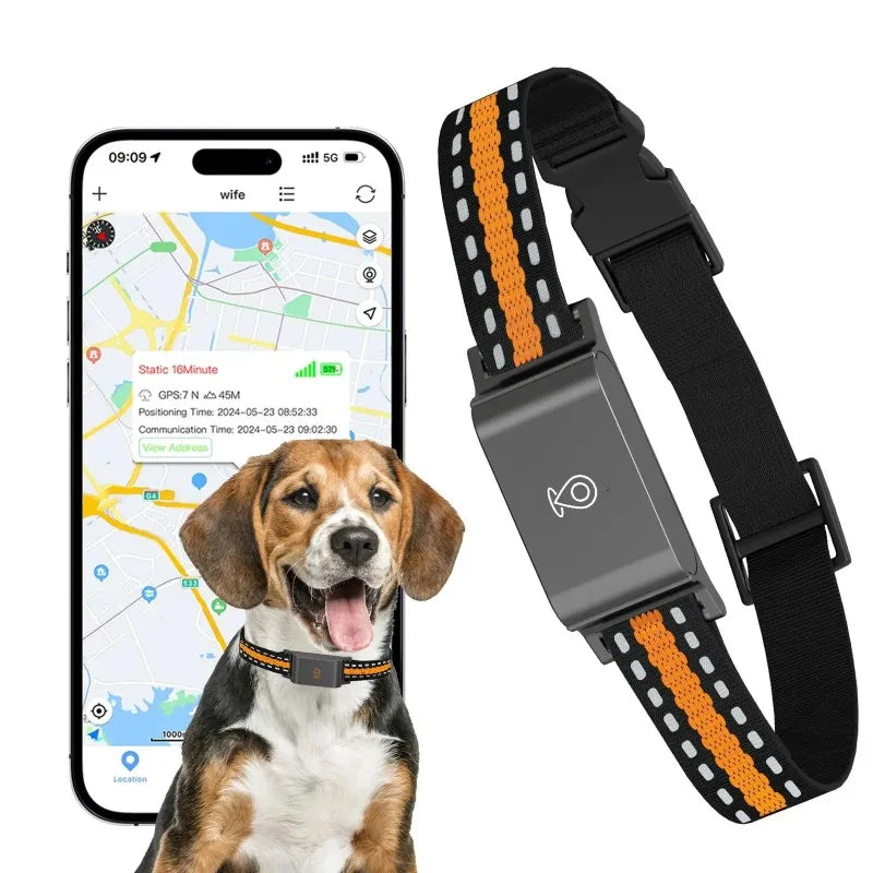 Mini Smart USB-Rechargeable GPS Pet Tracker - Real-Time Electronic Locator for Dogs on Android & iOS
