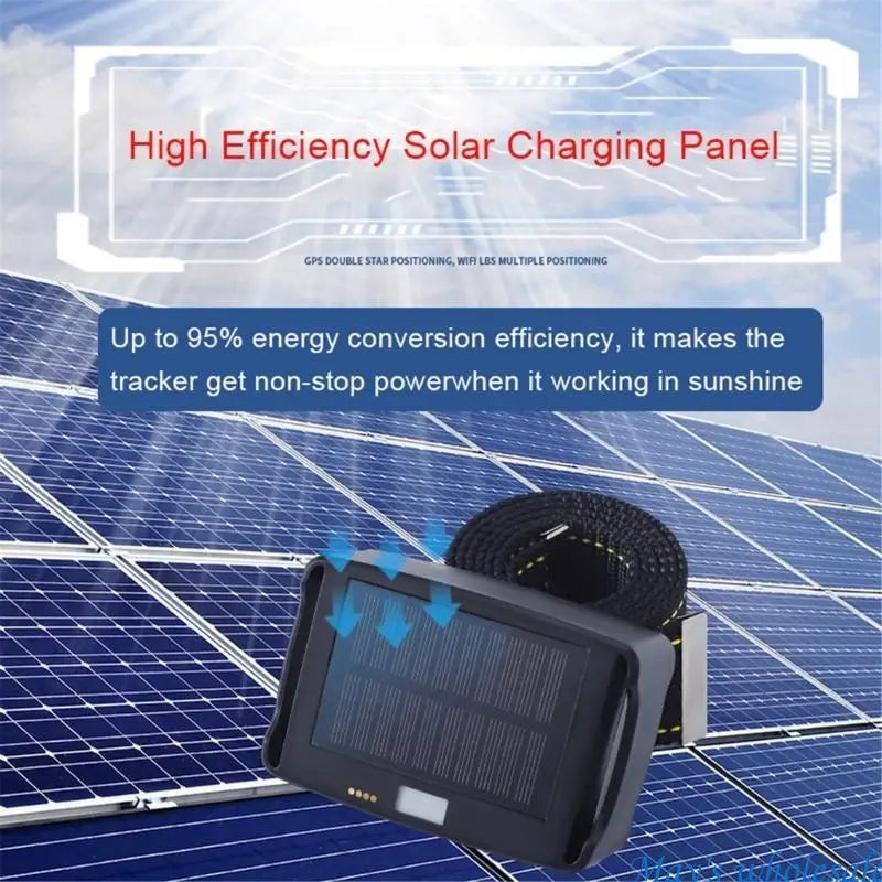 Solar-Powered Farm & Pet GPS Tracker with 15,000mAh Battery - Easy App Locator (448A)