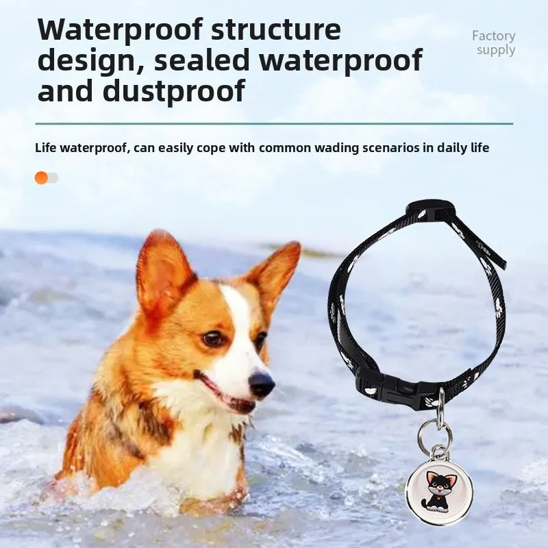 Waterproof Smart Bluetooth GPS Anti-Loss Collar Tracker - Real-Time Wearable Locator for Dogs & Cats