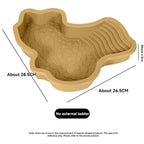 Reptile Bathing Pool Reptile Feeding Dish Water Bowl with Ramp Aquarium Ornament for Snake, Turtle, Bearded Dragon, Lizard Bath