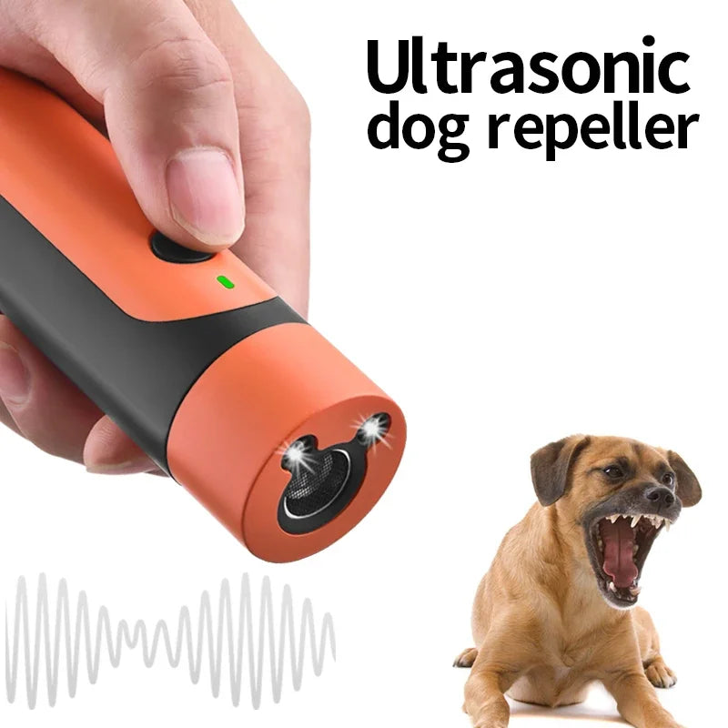 Mini High-Power Ultrasonic Dog Repeller & Anti-Bark Training Device - Long-Distance Outdoor Self-Defense Tool
