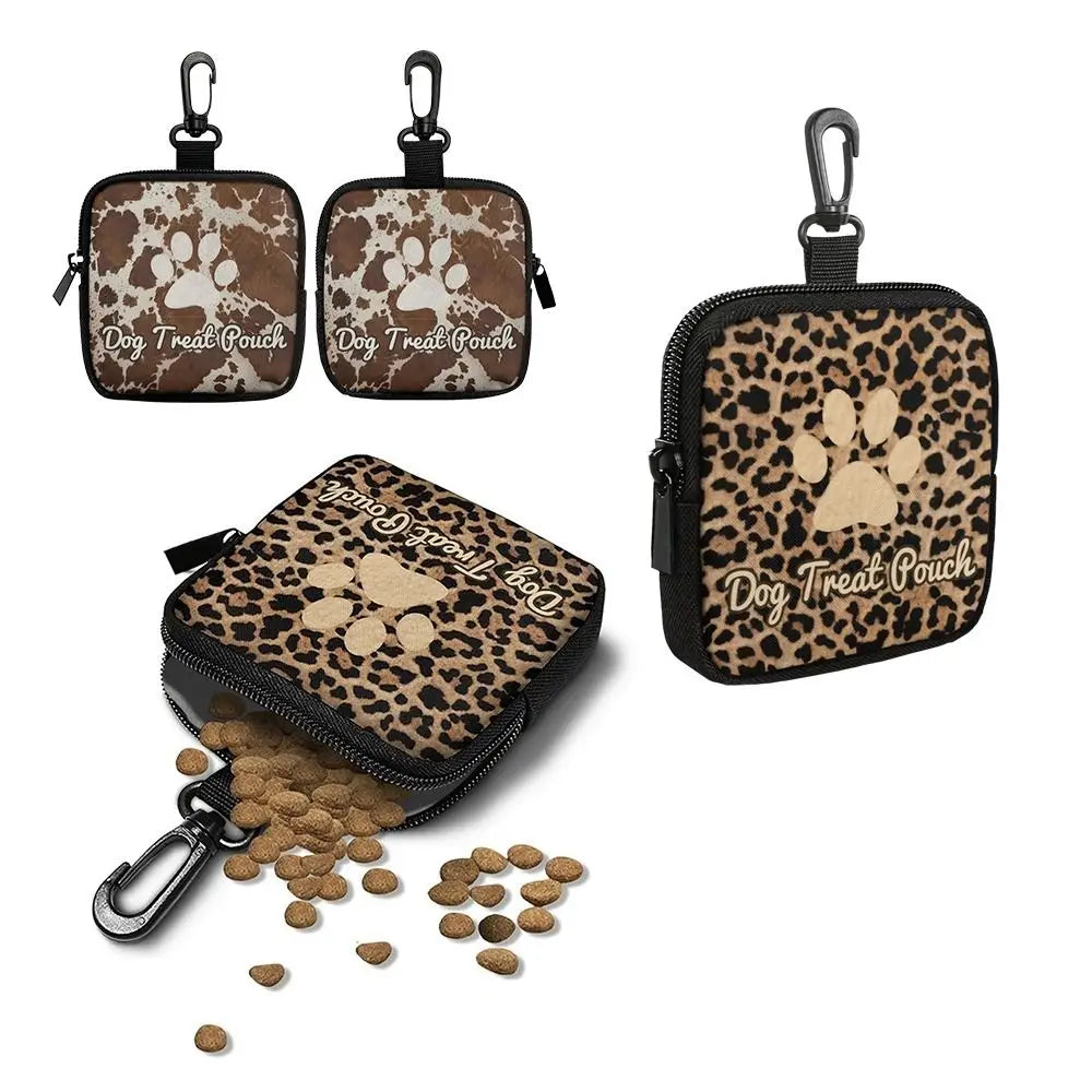 Mini Size Dog Treat Pouch Lightweight Portable Pet Training Pouch With Hook Zipper Closure Pet Snack Pouch