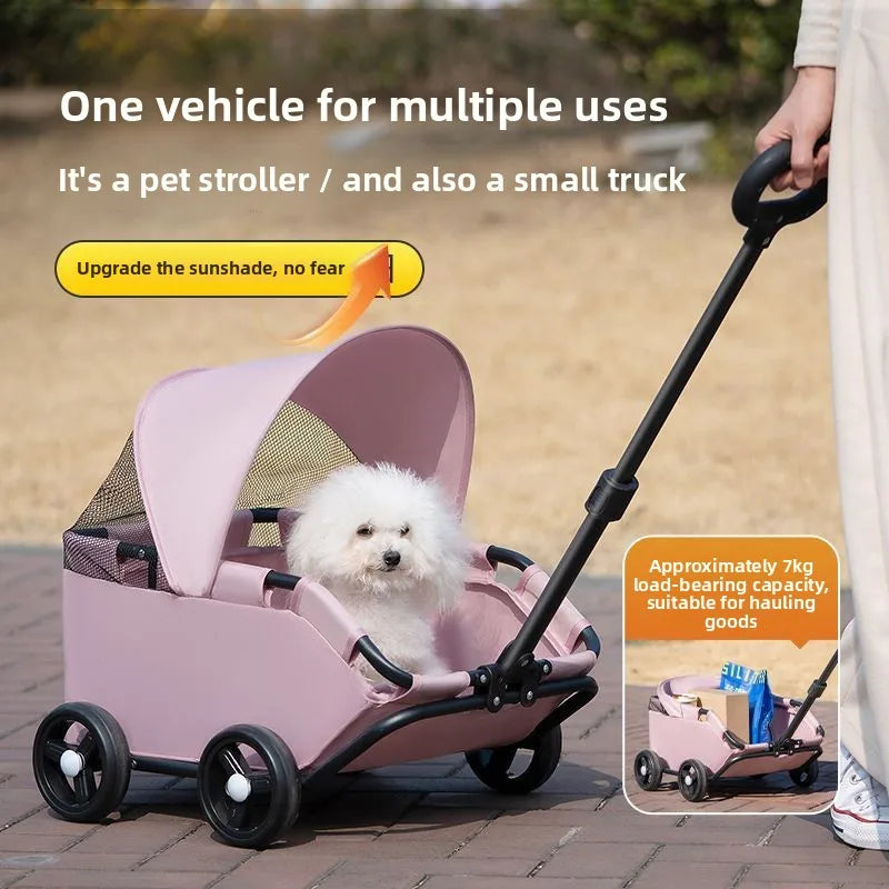 Small Pet Stroller Cats Dogs Lightweight Foldable Outdoor Stroller for Dog Pet Stroller Pet Trolley Trolley Bag for Pet