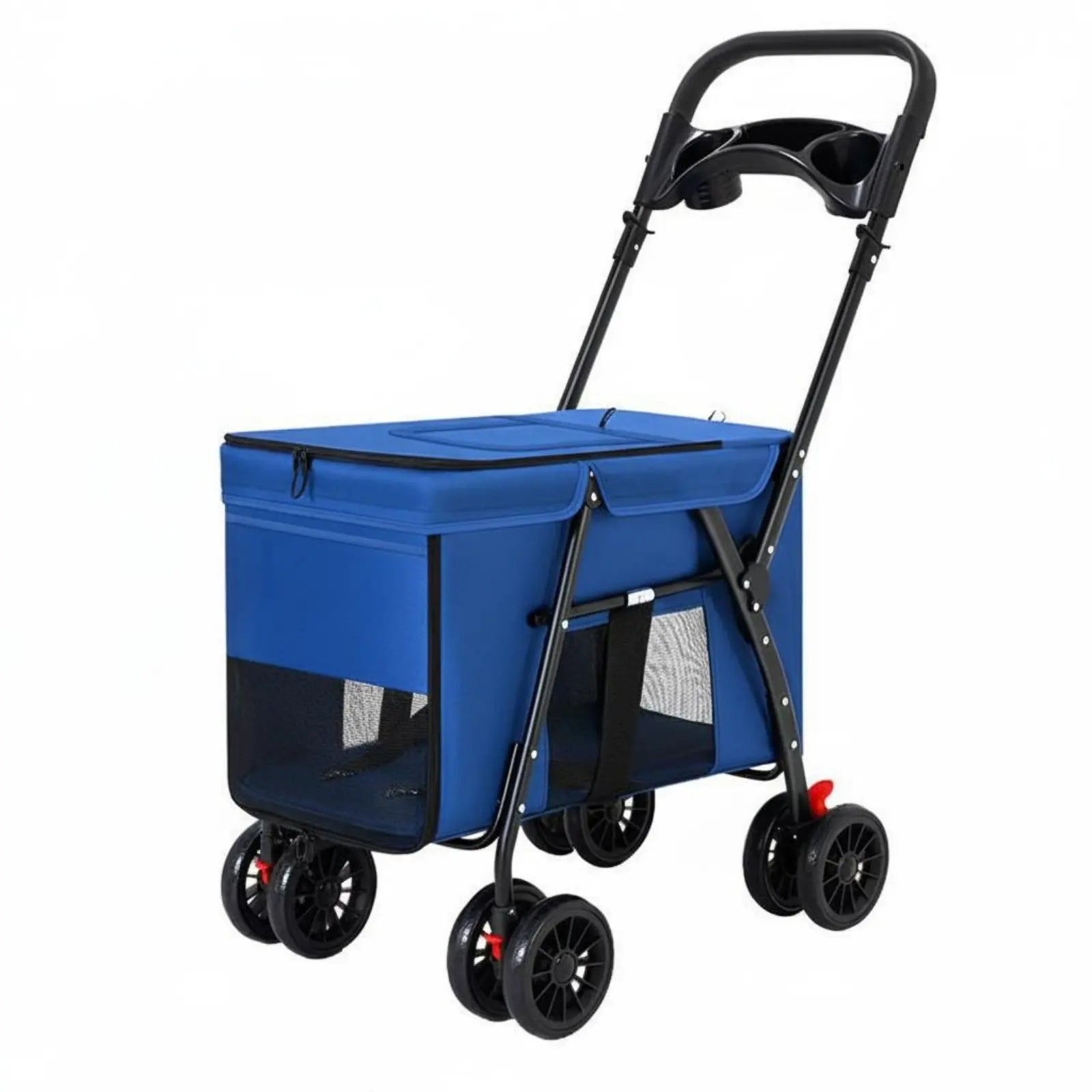 Foldable Dog Carriage Sturdy Oxford Material Large Pet Carrier Dog and Cat Carriage Lightweight Foldable Cat Carrier