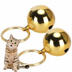 2pcs Gold Silver Tone Pet Wear Charm Color Stable Surface Polished Dog Hanging Bell Long Lasting Luster Glossy Finished