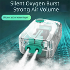 Ultra-Silent Aquarium Air Pump (Low Noise, Adjustable Flow, Multi-Outlet, Energy Saving)