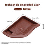 Yellow Edge Turtle Bath Basin Half Water Reptile Turtle Bath Basin Water Food Dual-Use Crawling Pet Breeding Box Landscaping