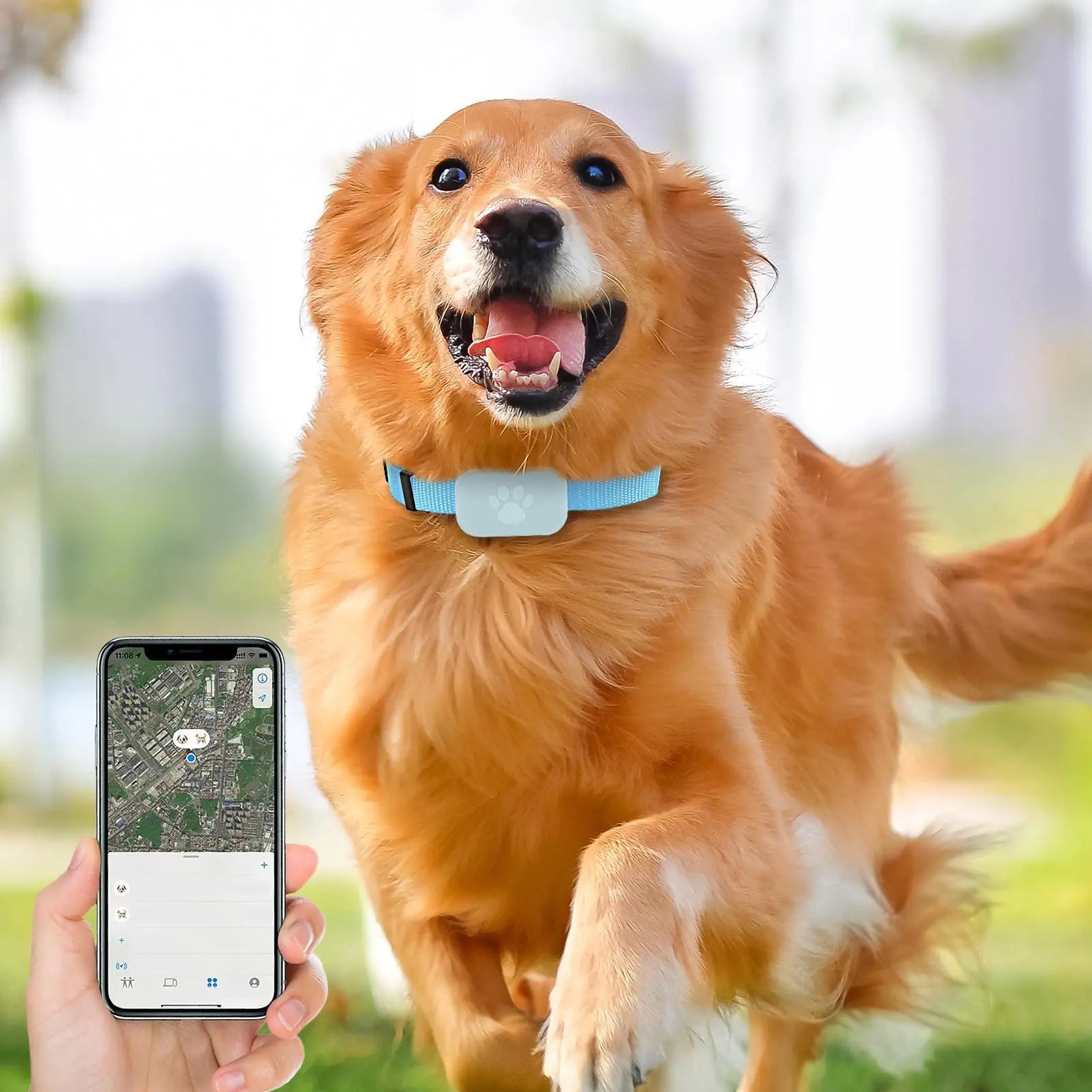 Long-Lasting Battery GPS Cat & Kitten Collar Tracker - Global Safety Locator for Medium & Large Puppies