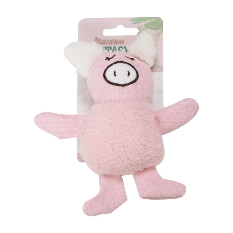 Catnip Plush Pig Caterpillar Cat Toy — Bite-Resistant Interactive Pet Mint Chew Toy