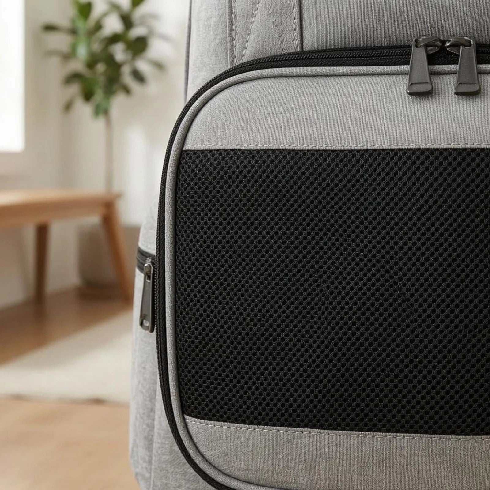 Pet Carrier Backpack Zippered Mesh Pet Carrier Backpack Top Handles Water-Resistant for Outdoor Use