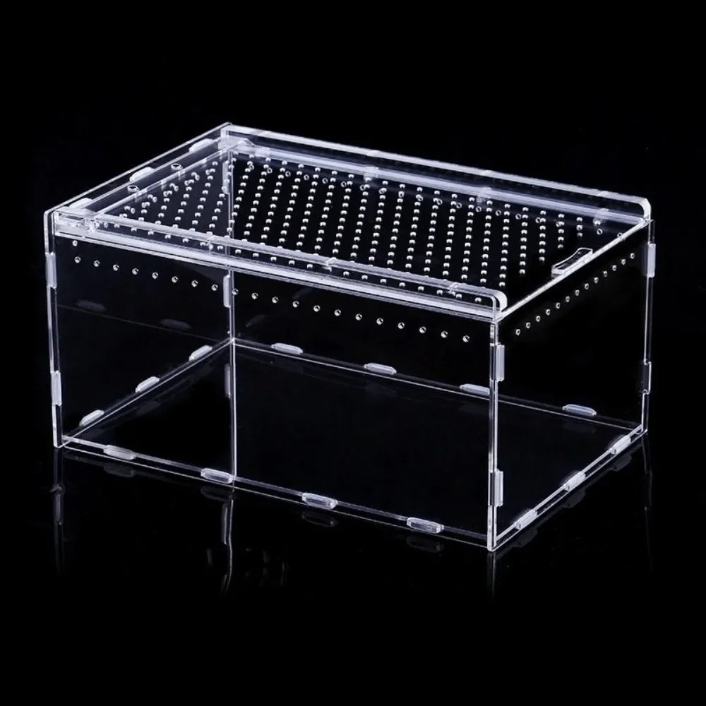 Transparent Reptiles Terrarium Ventilated Easy to Install Lizard Breeding Box Acrylic Anti-escape Gecko House Habitat