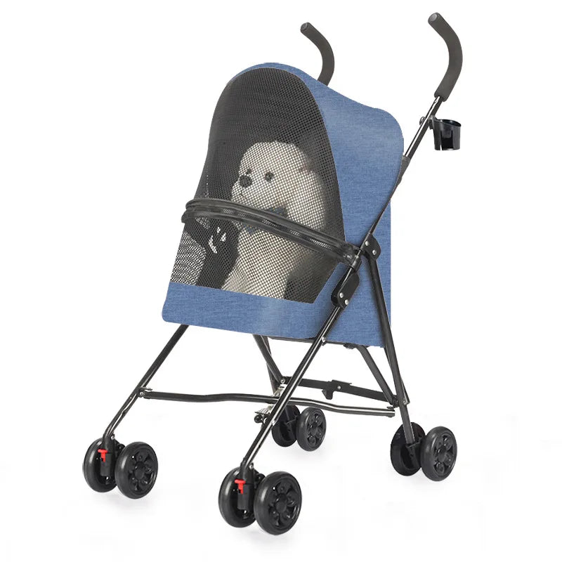 Ultra-Lightweight Pet Stroller for Small Dogs Cats - Compact Foldable Design for Travel, Shopping & Daily Outings