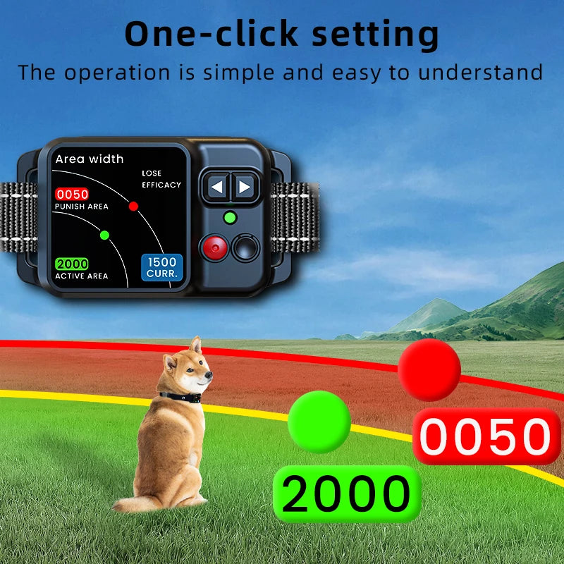 2025 Upgraded Wireless Electronic Fence GPS Tracker for Dogs - Smart Virtual Boundary Anti-Escape Pet Locator
