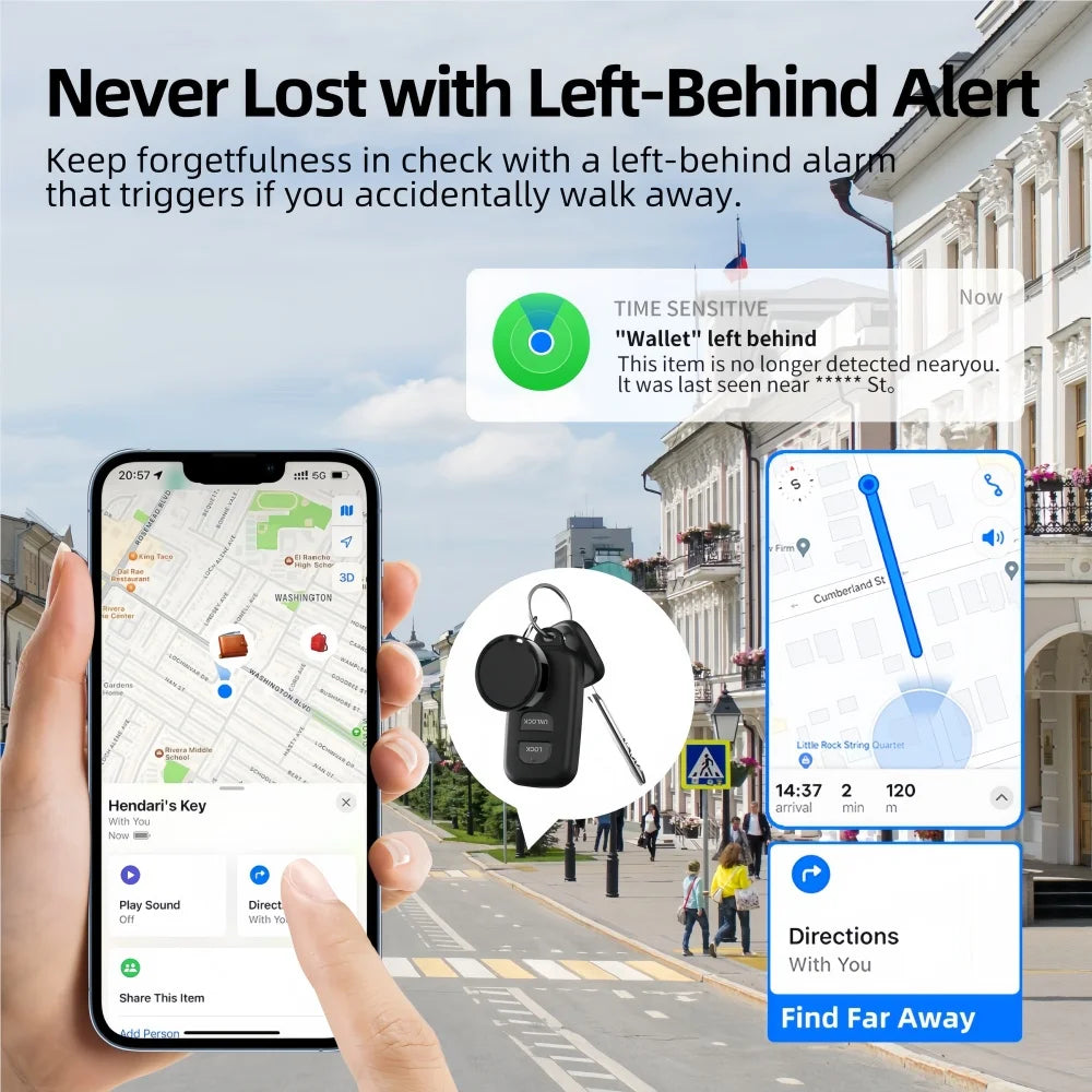 Mini Dual-System GPS Anti-Loss Tracker for iOS & Android - Universal Pet & Luggage Locator