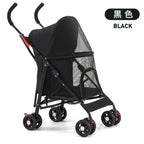 Cool Mesh Pet Stroller for Small Dogs and Cats Lightweight Suitable for All Road with Removable Liner Safety Tether Easyto Store