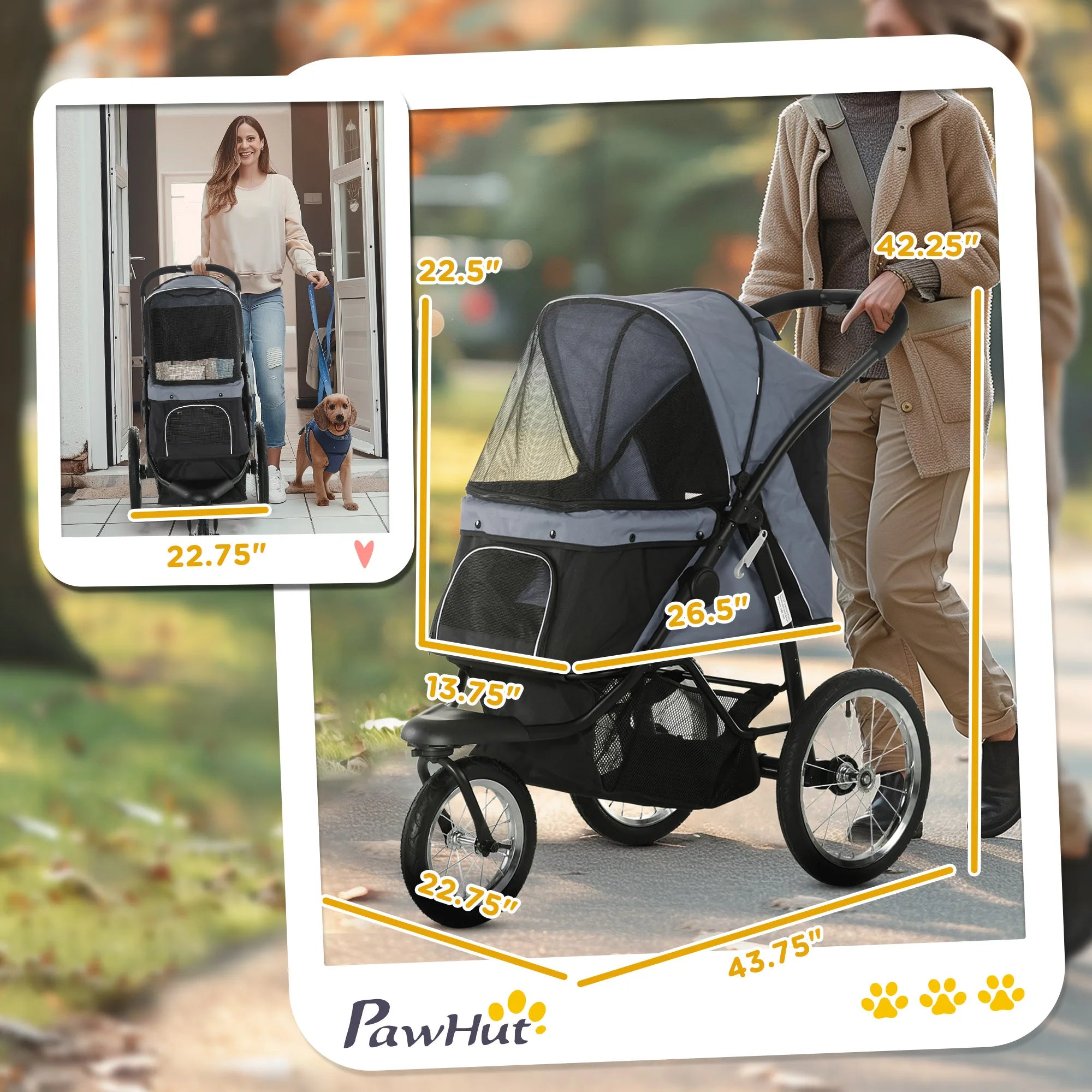 Pet Stroller for Small Dogs, Medium Dogs