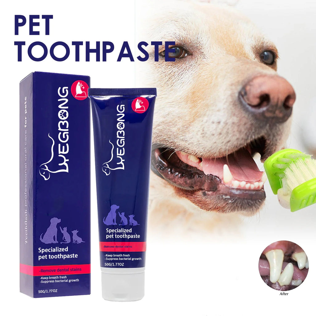 Pet Oral Cleaning Toothpaste Freshen Breath Reduce Yellowing Remove Tartar Cat Dog Gentle Teeth Brightening Toothpaste For Pets