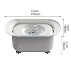 N5KC Spill-Resistant Pet Dog Dish (2200ml, Slip-Proof Base)