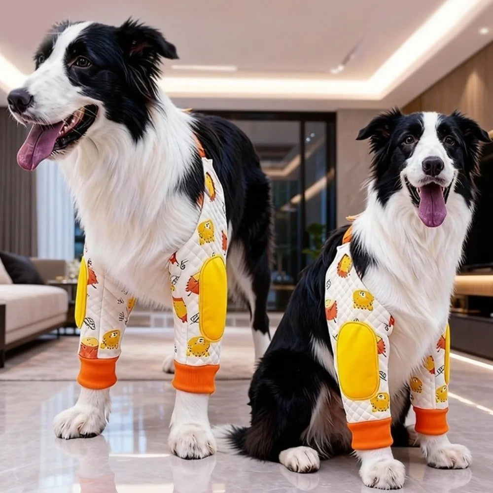 Elastic Dog Elbow Brace with Cartoon Pattern (Anti-Lick, Joint Protection)