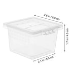 100 Pcs Pet Feeding Box Acrylic Terrarium Reptiles Lizard Spider Cage Kennel Animals Food Incubator Tank