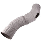 Foldable S-Shaped Cat Tunnel Tube with 3 Entry Holes — Collapsible Suede Kitten Drill Barrel