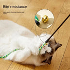 Simulation Feather Cat Teaser Stick with Bell — Lightweight Durable Kitten Interactive Wand for Daily Exercise