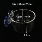 Glass Aquarium Shrimp Feeding Ring & Feeder Dish (Transparent, Floating, Bottom Use)