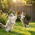 Fluffy Rabbit Fur Cat Teaser Ball — Washable Bite-Resistant Scratch-Resistant Indoor Pet Toy