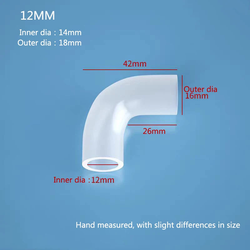 Soft Silicone Aquarium Elbow Connector (Flexible Joint, Hard Tube Adapter, Filter Hose)