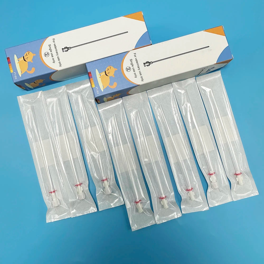 Veterinary Cat Urinary Catheters with Stylet (10-Pack)