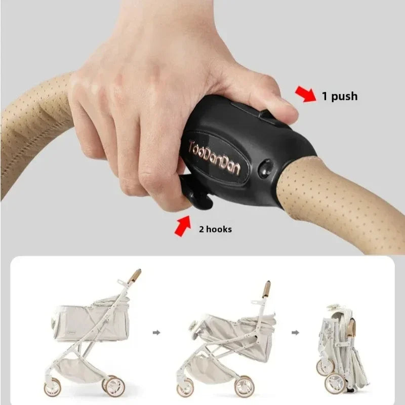 Outdoor Pet Stroller Travel Breathable Lightweight Puppy Stroller Convenient One-touch Folding for Cat Small Dog Aeroplane-ready