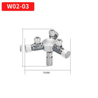 ZRDR Stainless Steel Aquarium Multi Way CO2 Distributor Splitter Needle Valve, Check Valve Bubble Counter for Solenoid Regulat