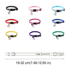 Adjustable Cat Collar with Quick-Release Safety Buckle — Cat Face Pendant & Bell Anti-Lost Necklace