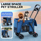 All-Terrain Pet Stroller for 2 Small Dogs/Catsfor Medium Dogs Up To 30 Lbs  Foldable Pet Pram with Storage Basket CupHolder Pets