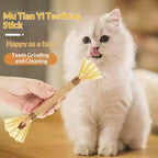 Natural Wood Knotweed Cat Teething Stick Set with Raffia & Sisal Rope