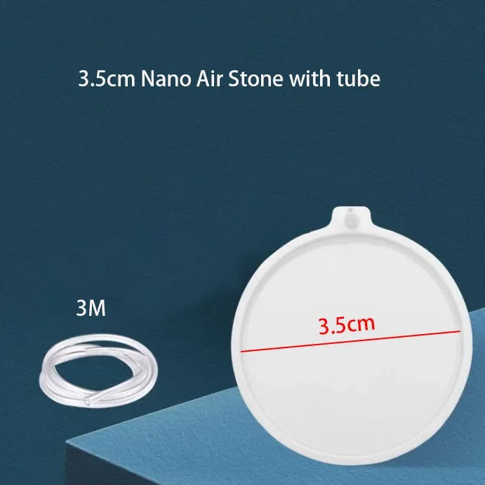 Nano Aquarium Air Stone Aerator (35–100mm, Fine Bubble Oxygen Disk, Fish Tank 1–2pcs)