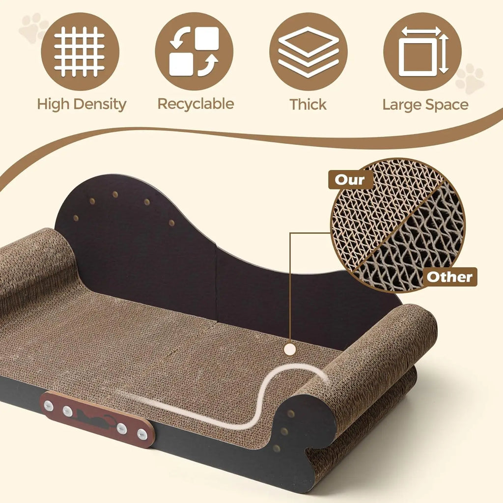 26in Cardboard Cat Scratching Board Lounge Pad