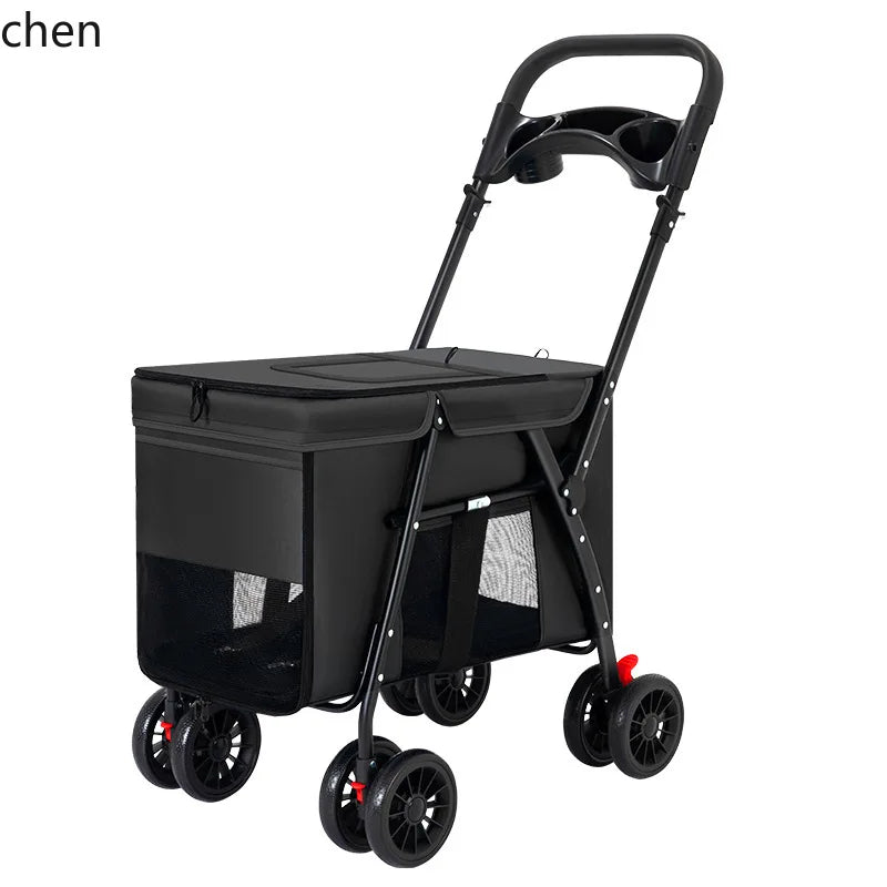 Hxl pet stroller - lightweight, foldable pet carrier for small pets