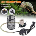 220V Reptile Heat Lampshade Pet Heater Lamp Guard Timeable Anti-Scalding Preservation Infrared Ceramic Heat Lamp Lizard Turtles