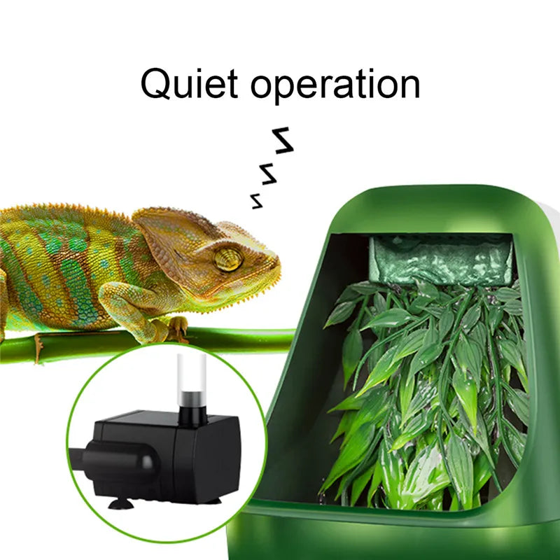 110V/220V Reptile Drinking Water Filter Fountain Green Feeding Chameleon Lizard ABS Dispenser Humidifier Reptiles Supplies