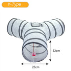 Foldable Polyester Cat Tunnel Tube — Portable Breathable Interactive Play Nest for Cats & Small Pets