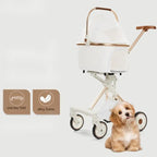Pet Trolleys for Travelling 4 Wheels Foldable Dog Stroller Travel Bag Cat Cart Carrier Detachable Pet Puppy Stroller