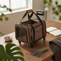 Rolling Pet Carrier Zippered Expandable Pet Carrier