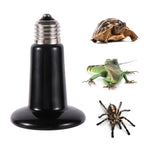 1 Pc Ceramic Heating Lamp For Reptile Pets Matte Far Infrared Heater Black Multi-power E27 Interface Small Pet Mini Heating Bulb