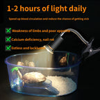 Reptile & Aquarium Heat Lamp (50W, Adjustable Gooseneck, Clip-On)