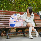 Modern Creative Pet Strollers Lightweight Foldable Cat Dog Stroller Small Pet Cart Bag Separation Troller Designer Pet Supplies
