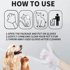 Premium Dog Cat Bath Free Cleaning Gloves Deodorizing Disposable Wet Wipes No Water Dry Cleaning Pet Grooming Decontamination Ca