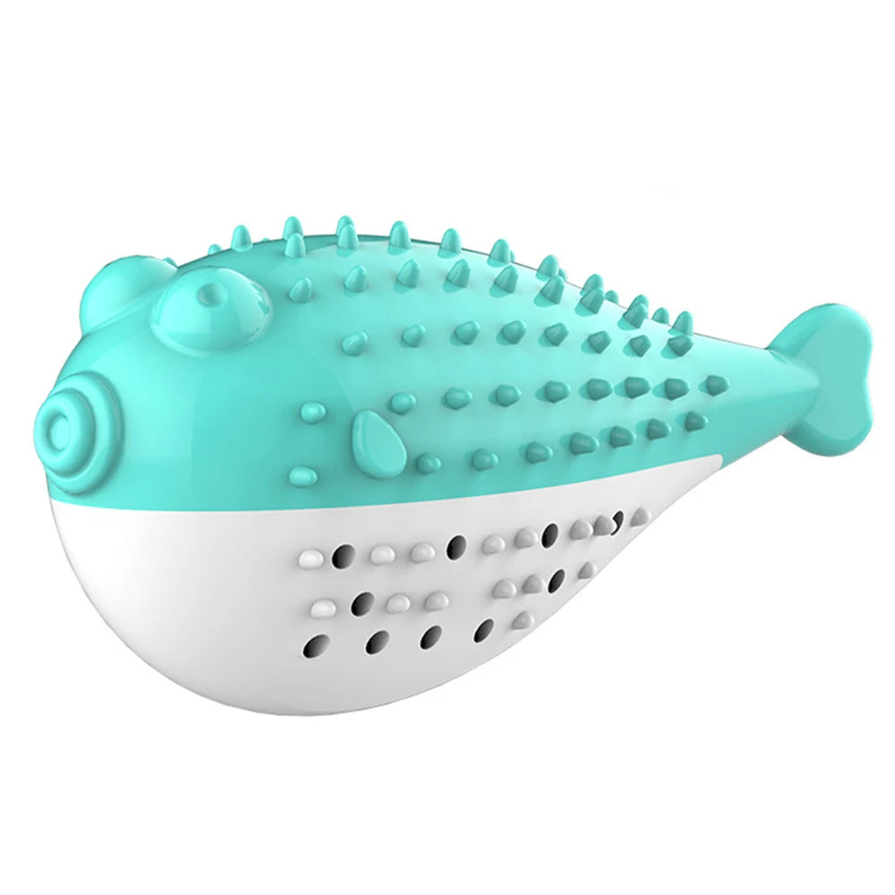 Pufferfish Catnip Detachable Bell Cat Chew Toy — Teething Kitten Toy with Built-In Bell